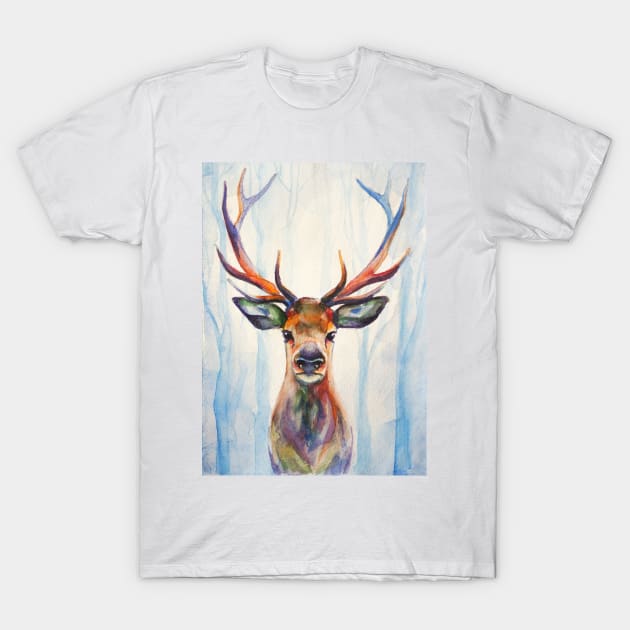 Watercolor deer T-Shirt by MariDein